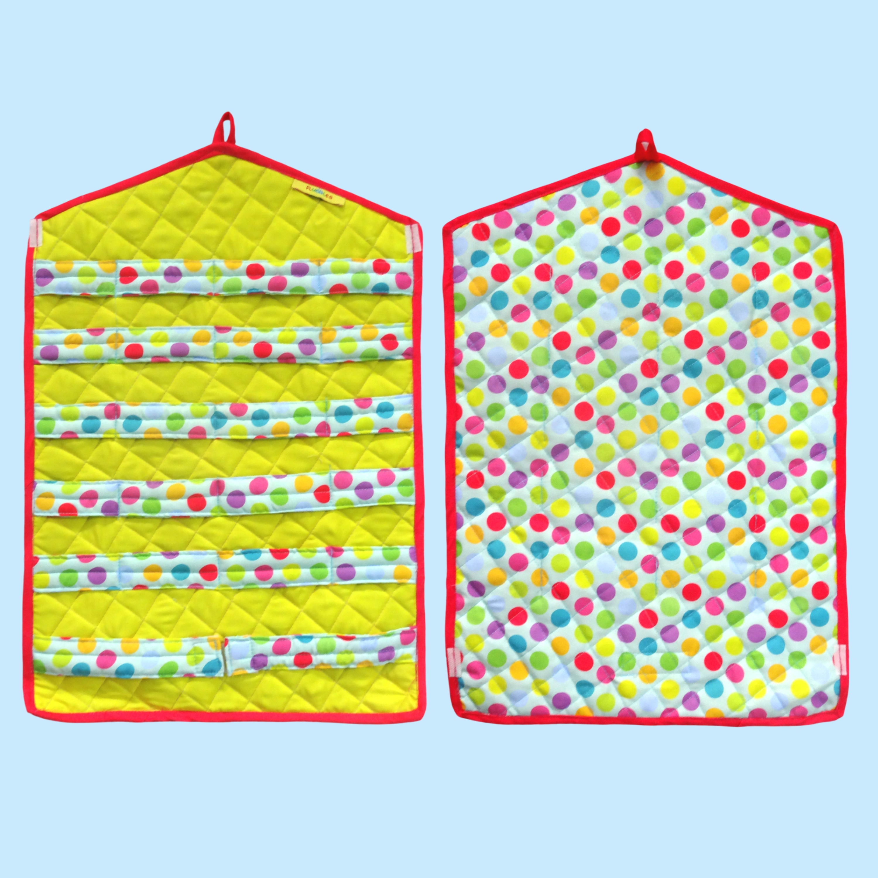 Polka Dot  - Plain Clip Organiser
