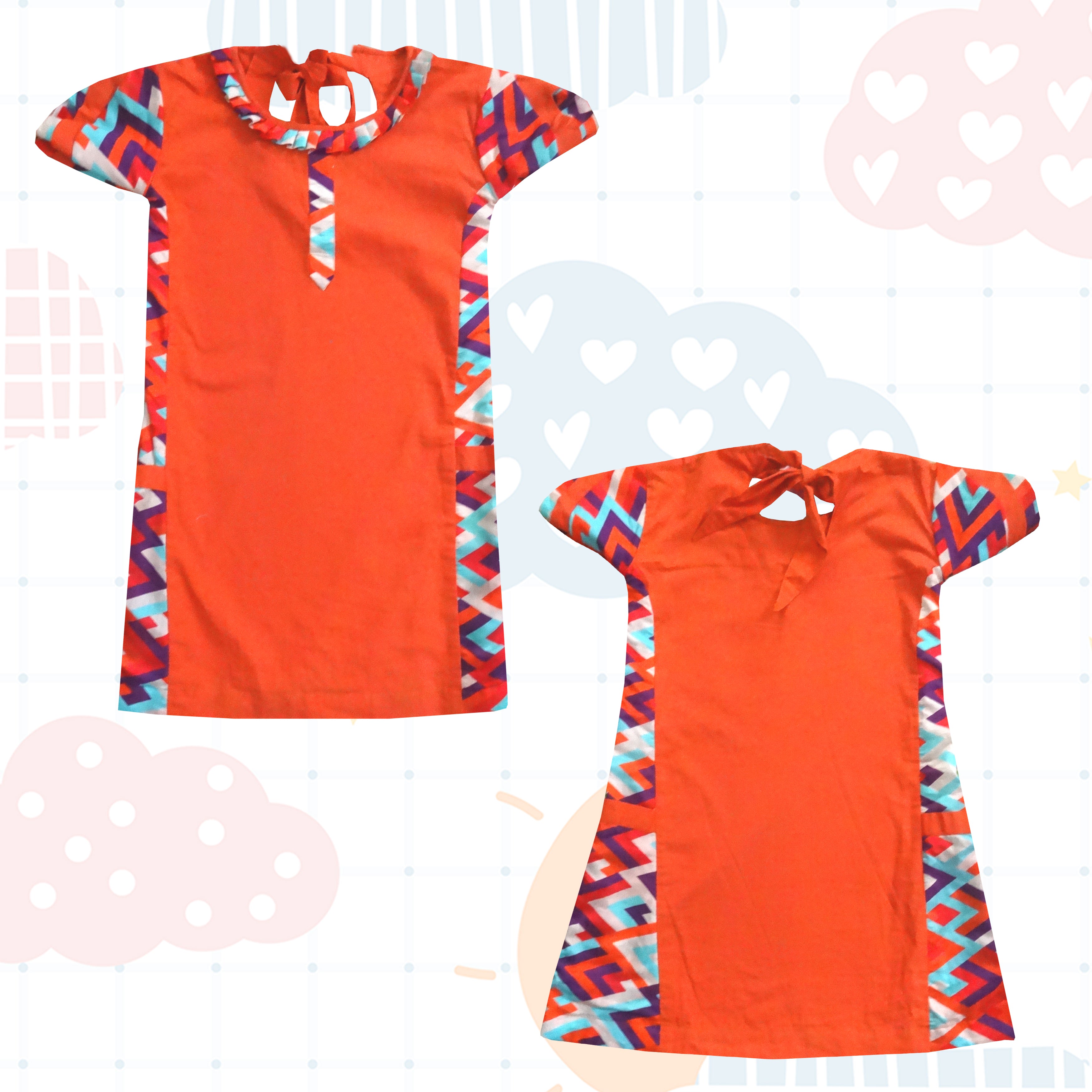 Orange Abstract - Frock