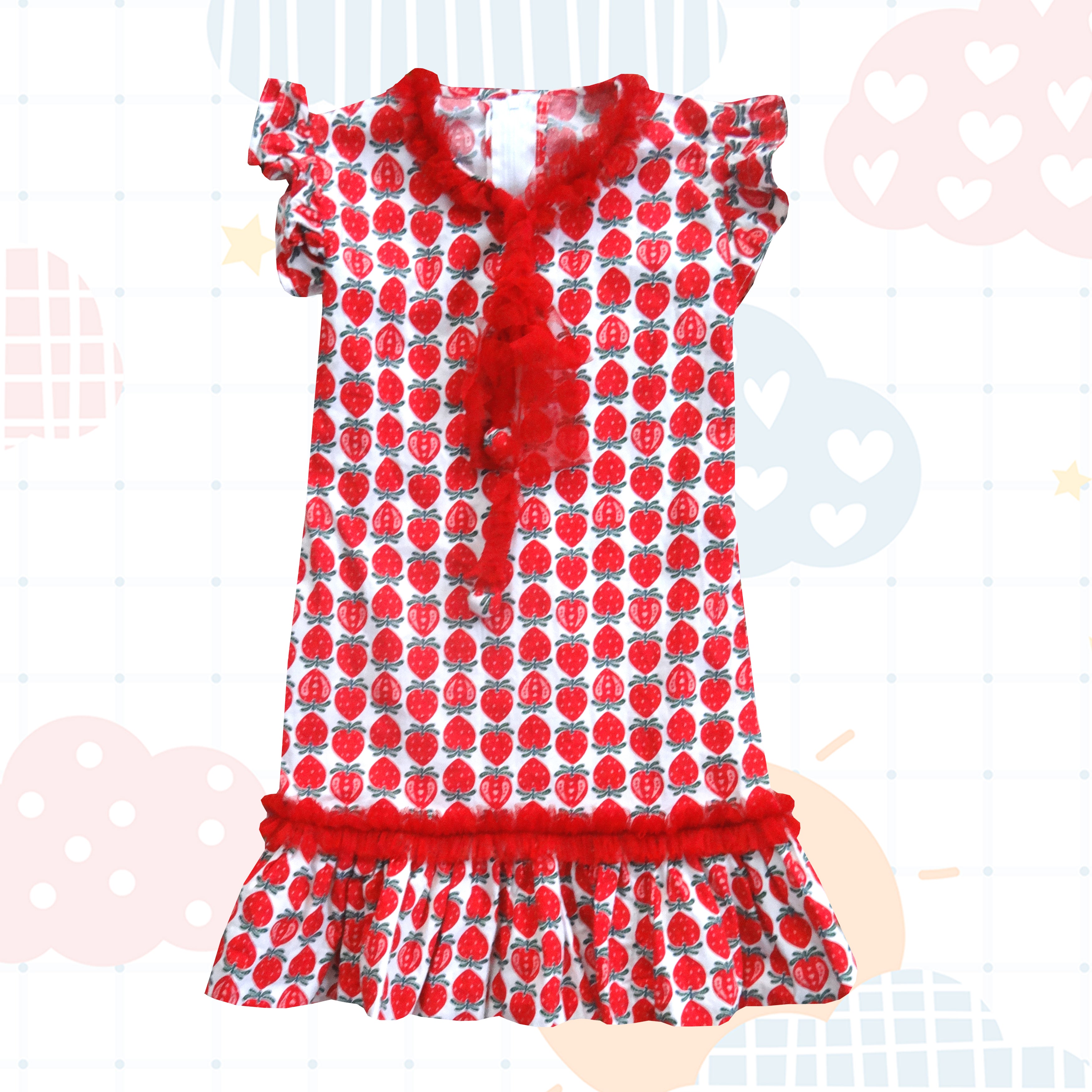 Strawberry Overflow - Frock