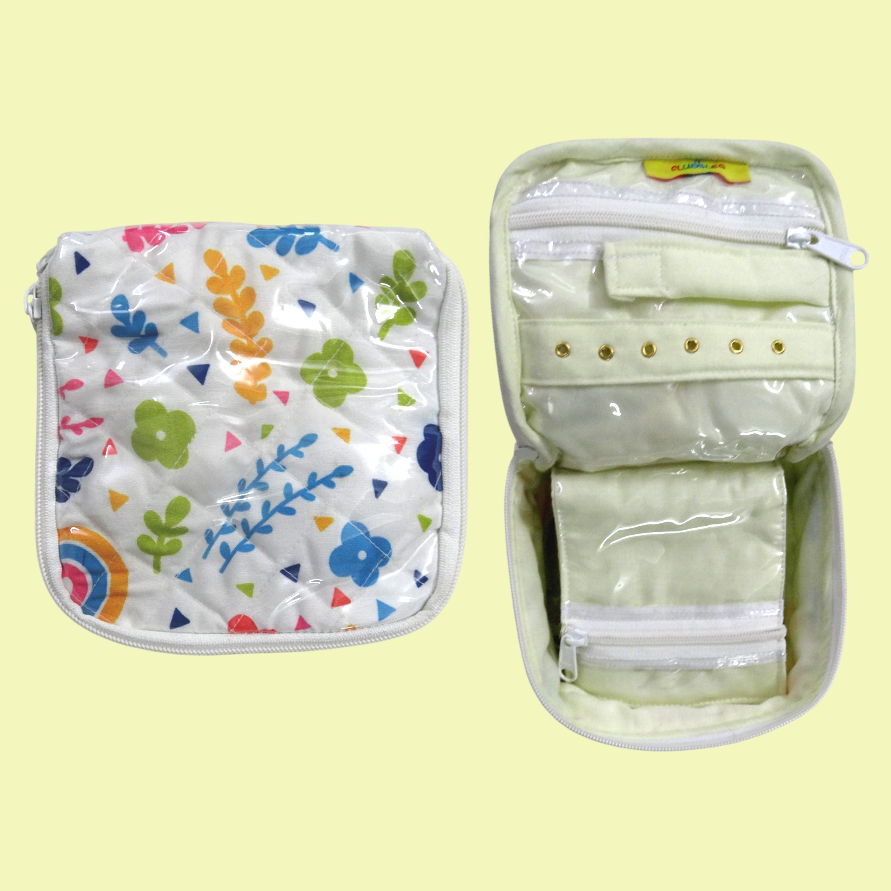 Flower Pattern - Travel Jewellery Pouch