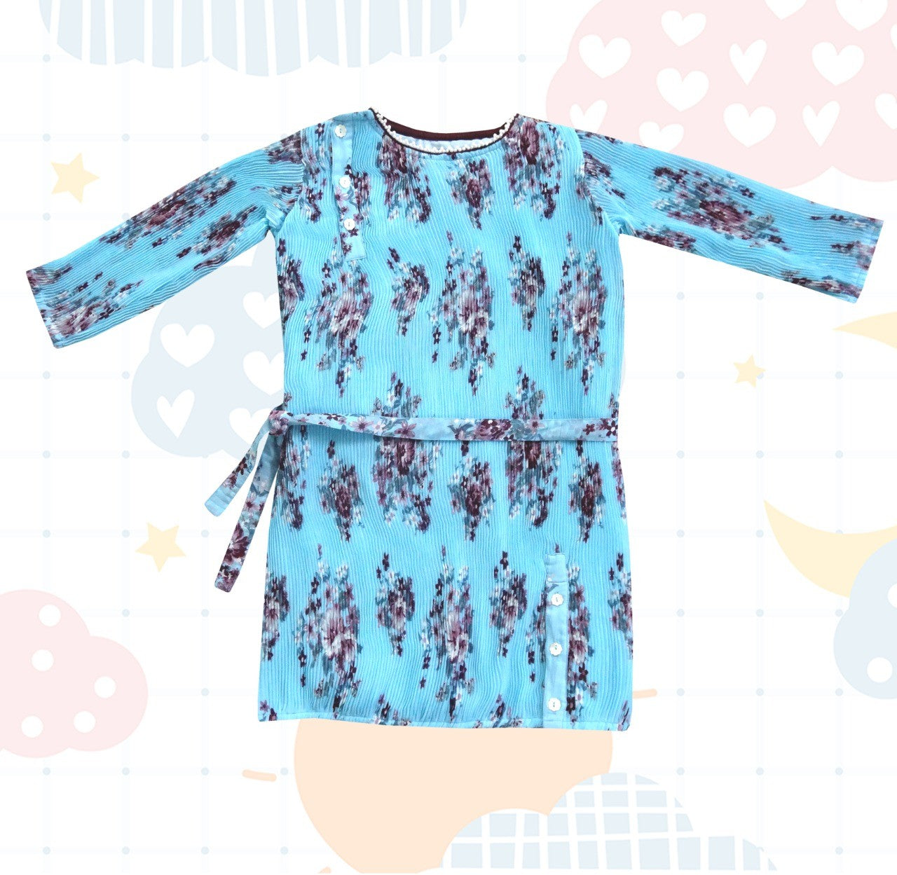 Elegant Light Blue Flower  Design