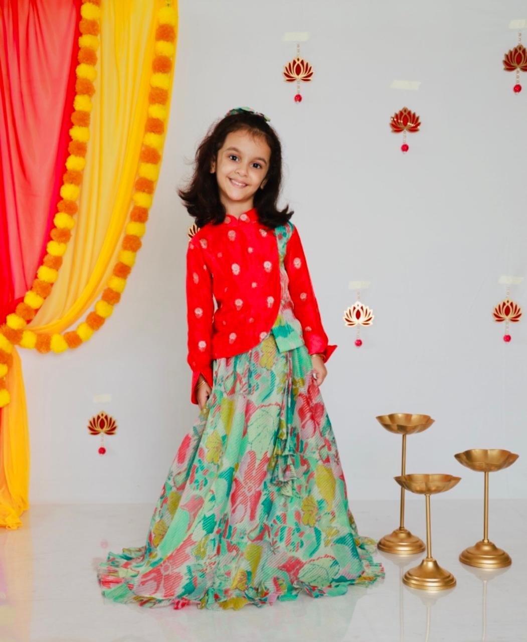 Blush bloom lehenga set