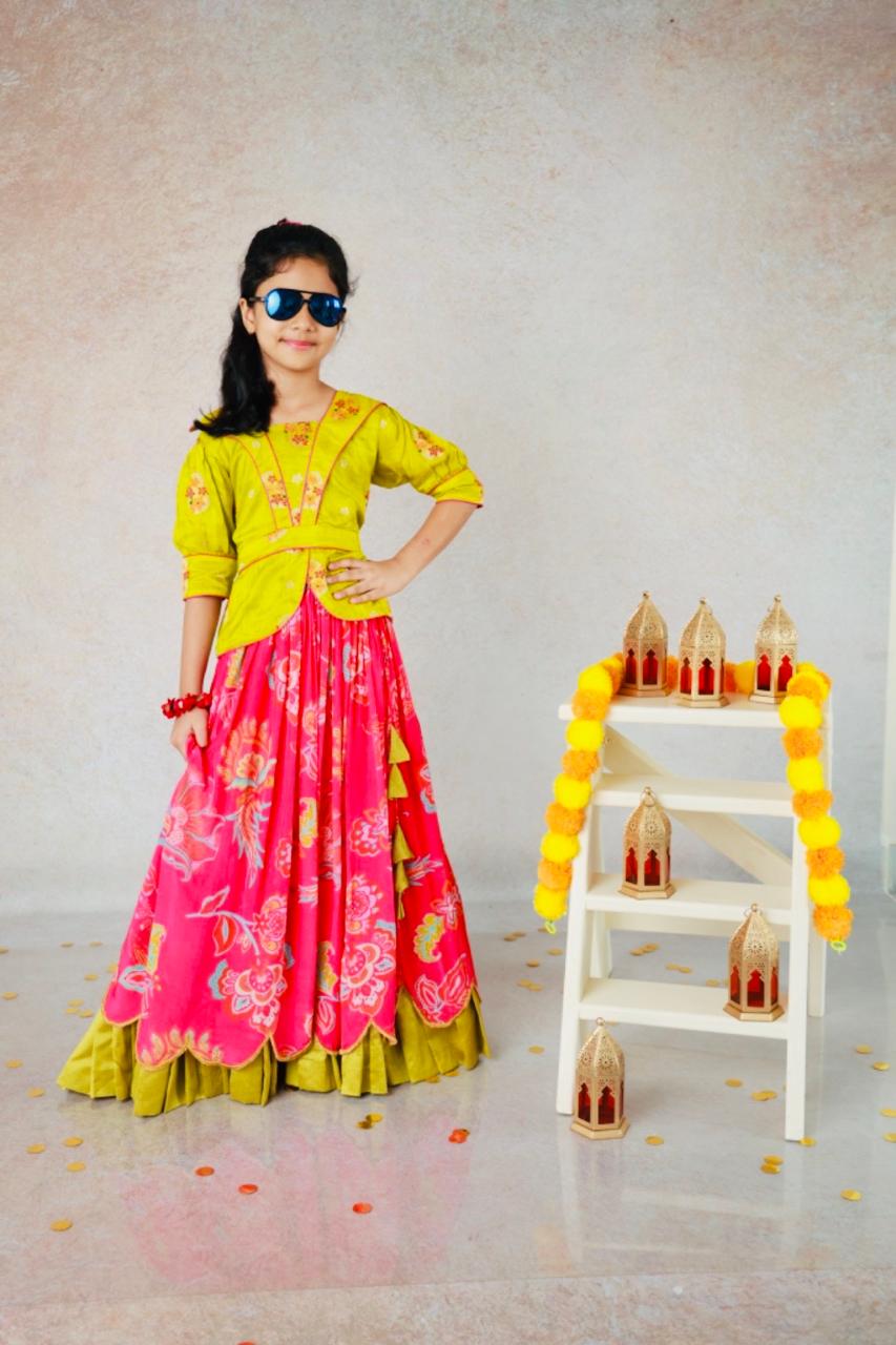 Graceful silk crepe Lehenga set