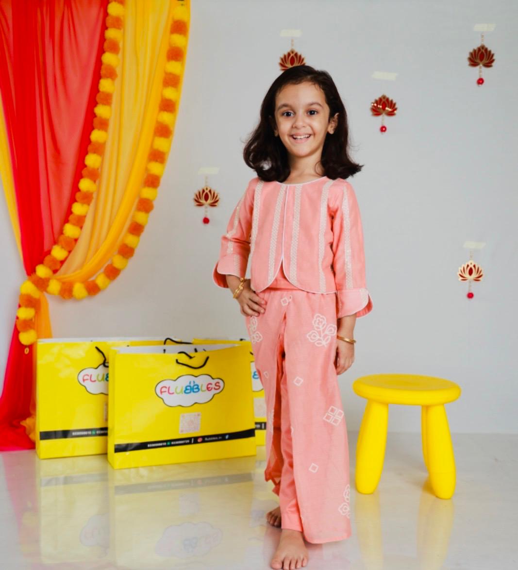 Embroidered Chanderi Jacket set