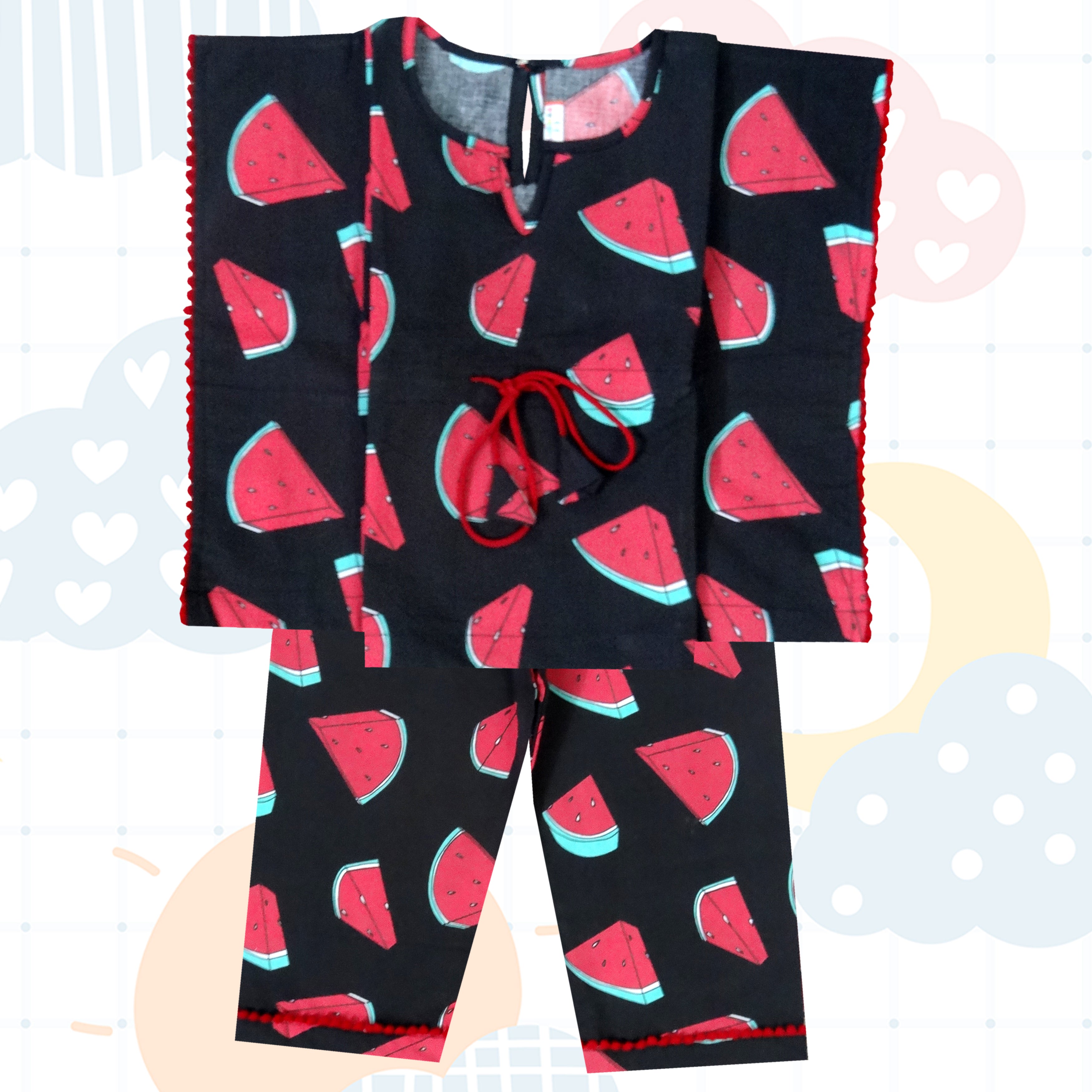Watermelon  Kaftaan Nightsuit