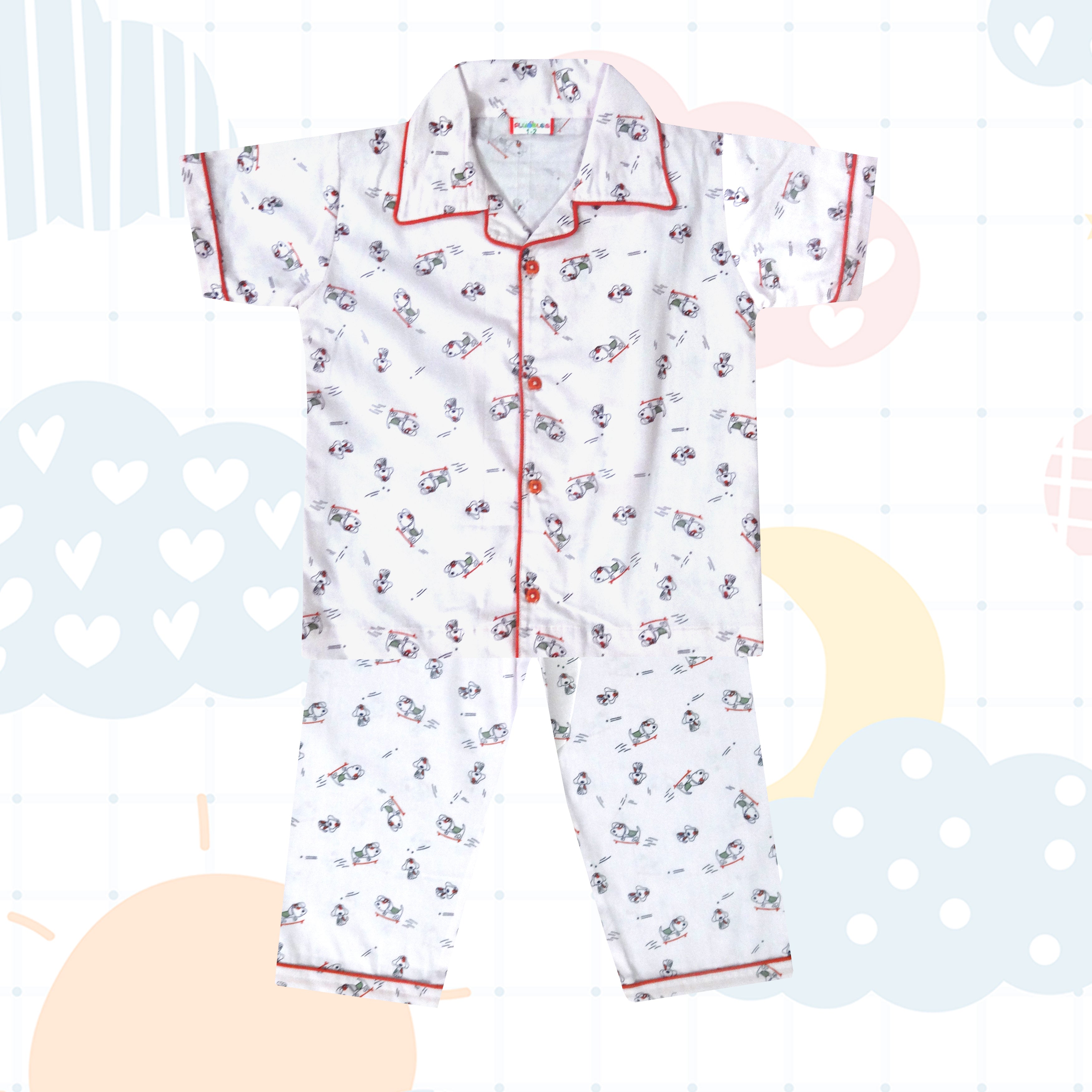 Cute Dog Design Nightsuit