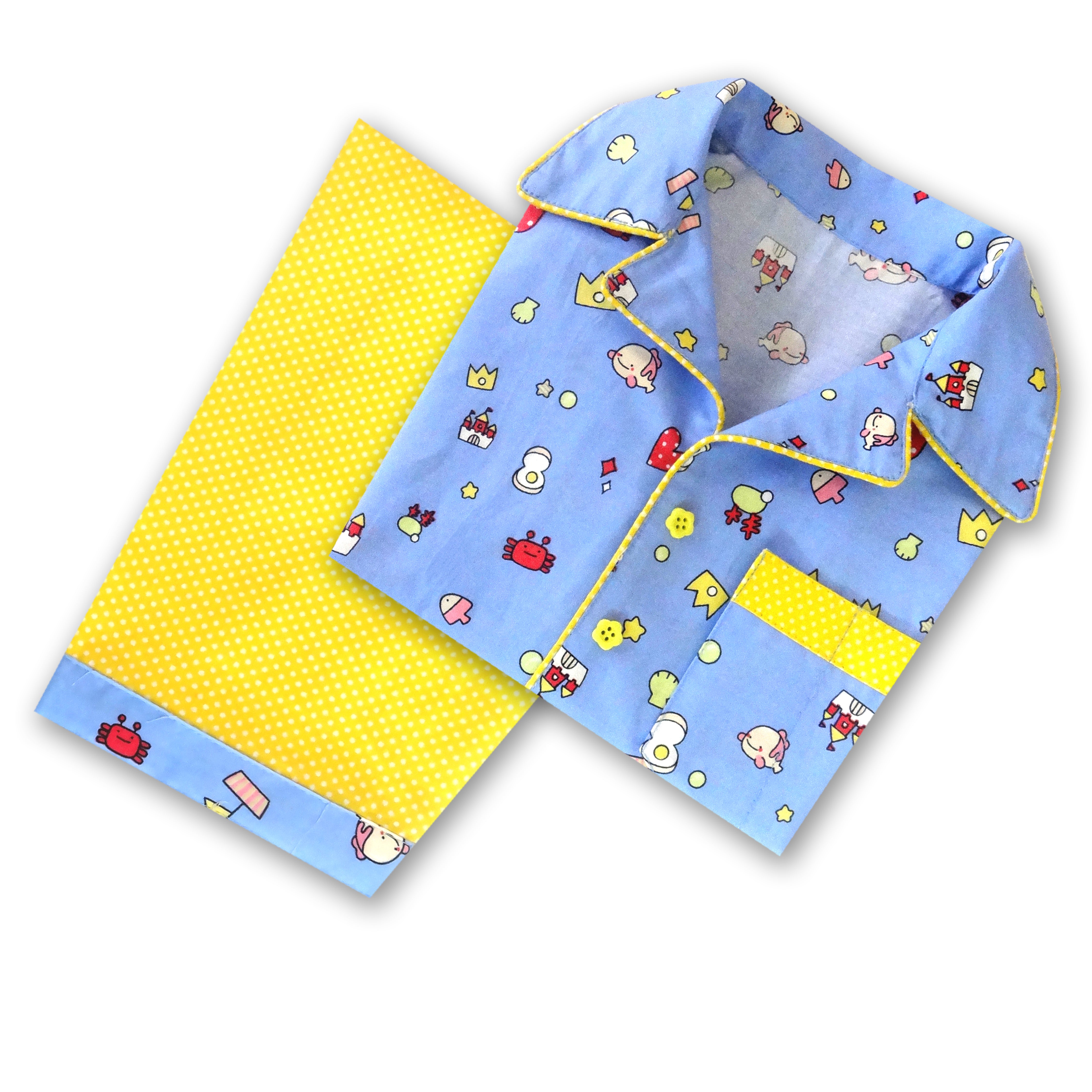 Light Blue Fish World Nightsuit