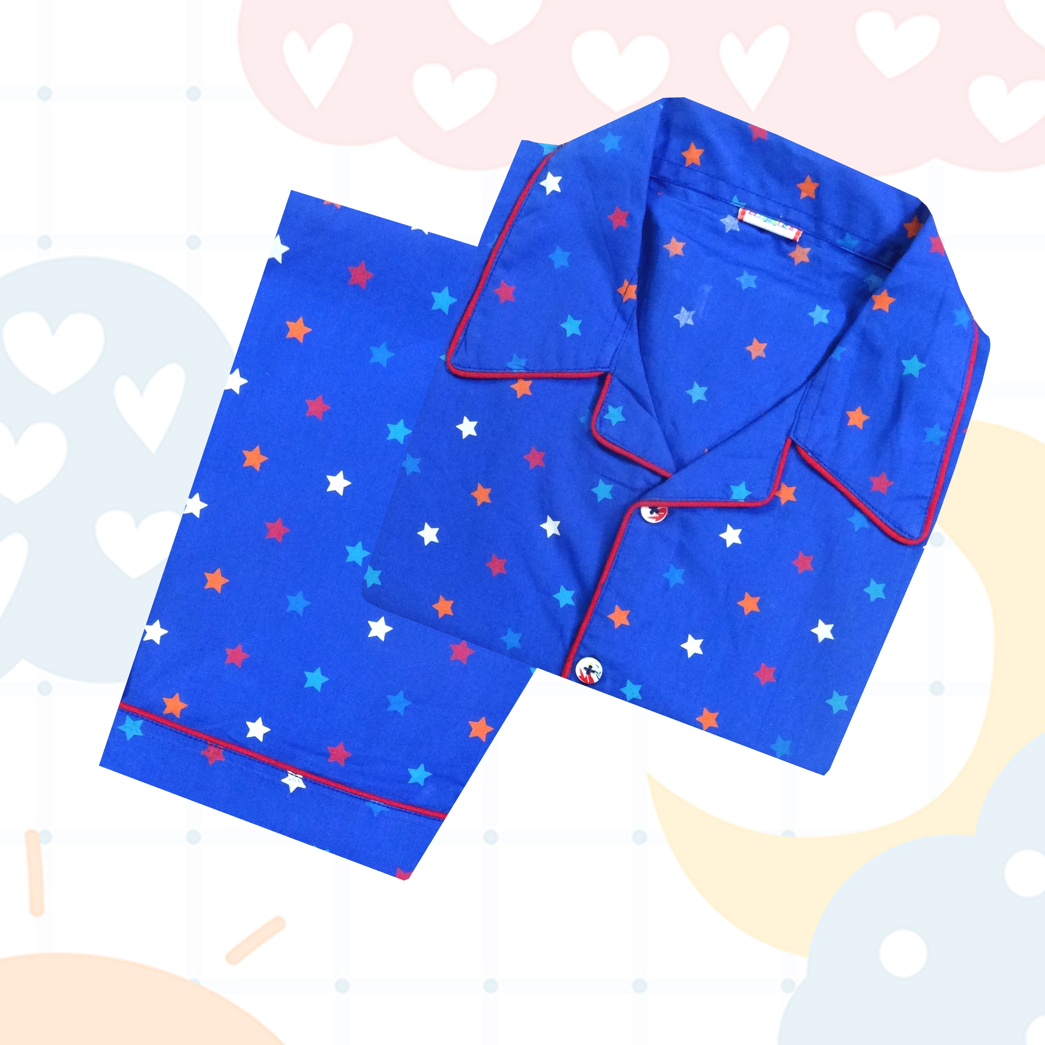 Dark Blue star Design Nightsuit