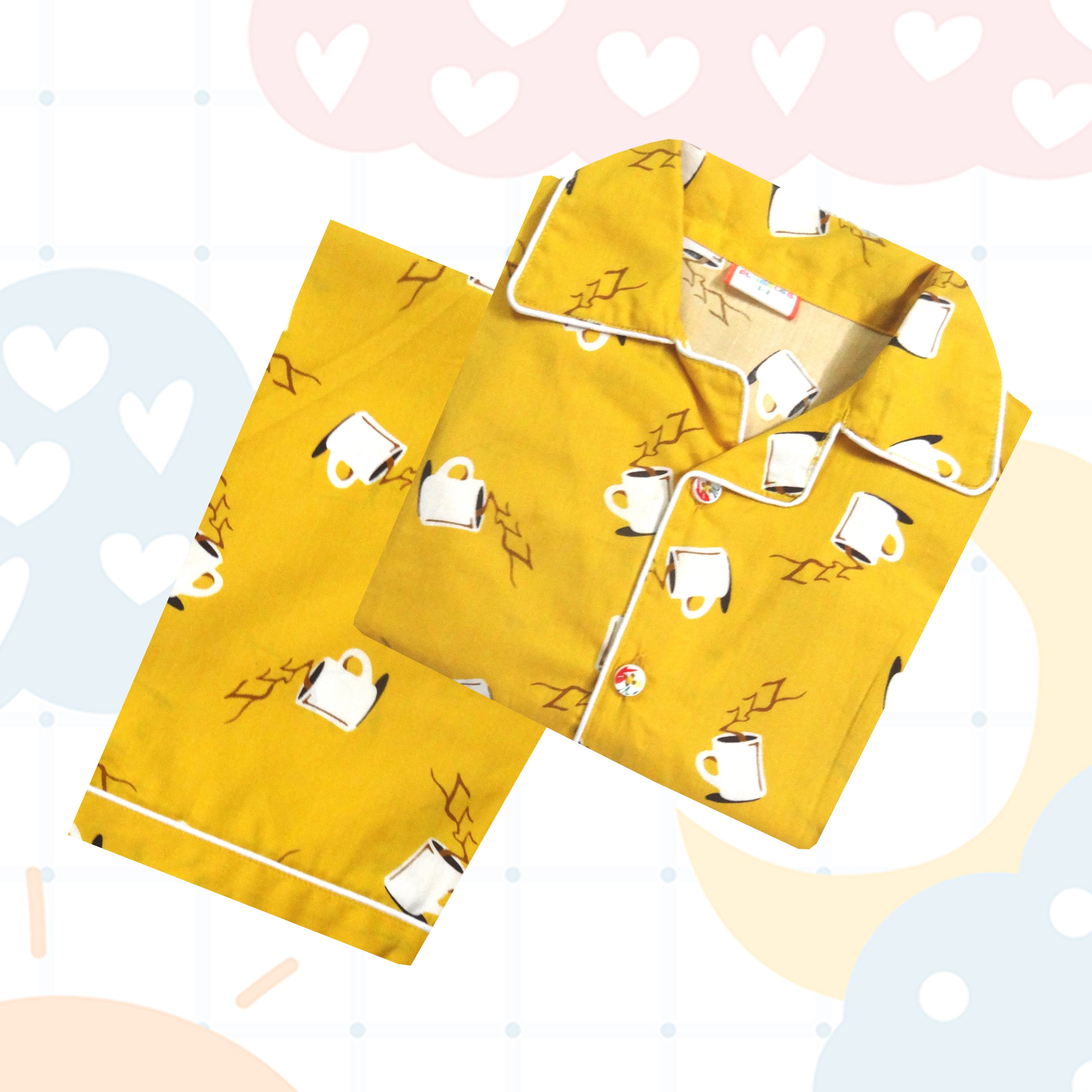 Tea Cup Design Nightsuit