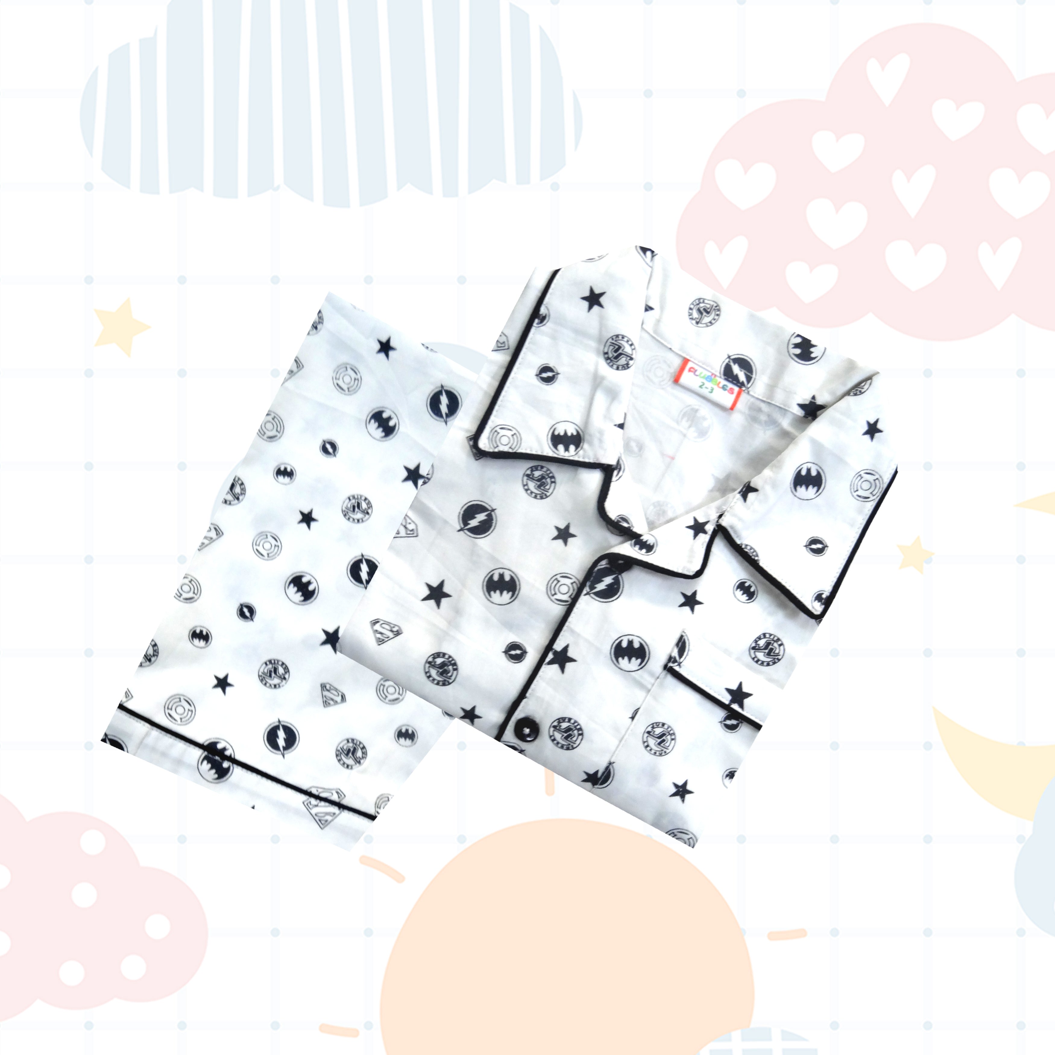 Batman & Superman Design Nightsuit