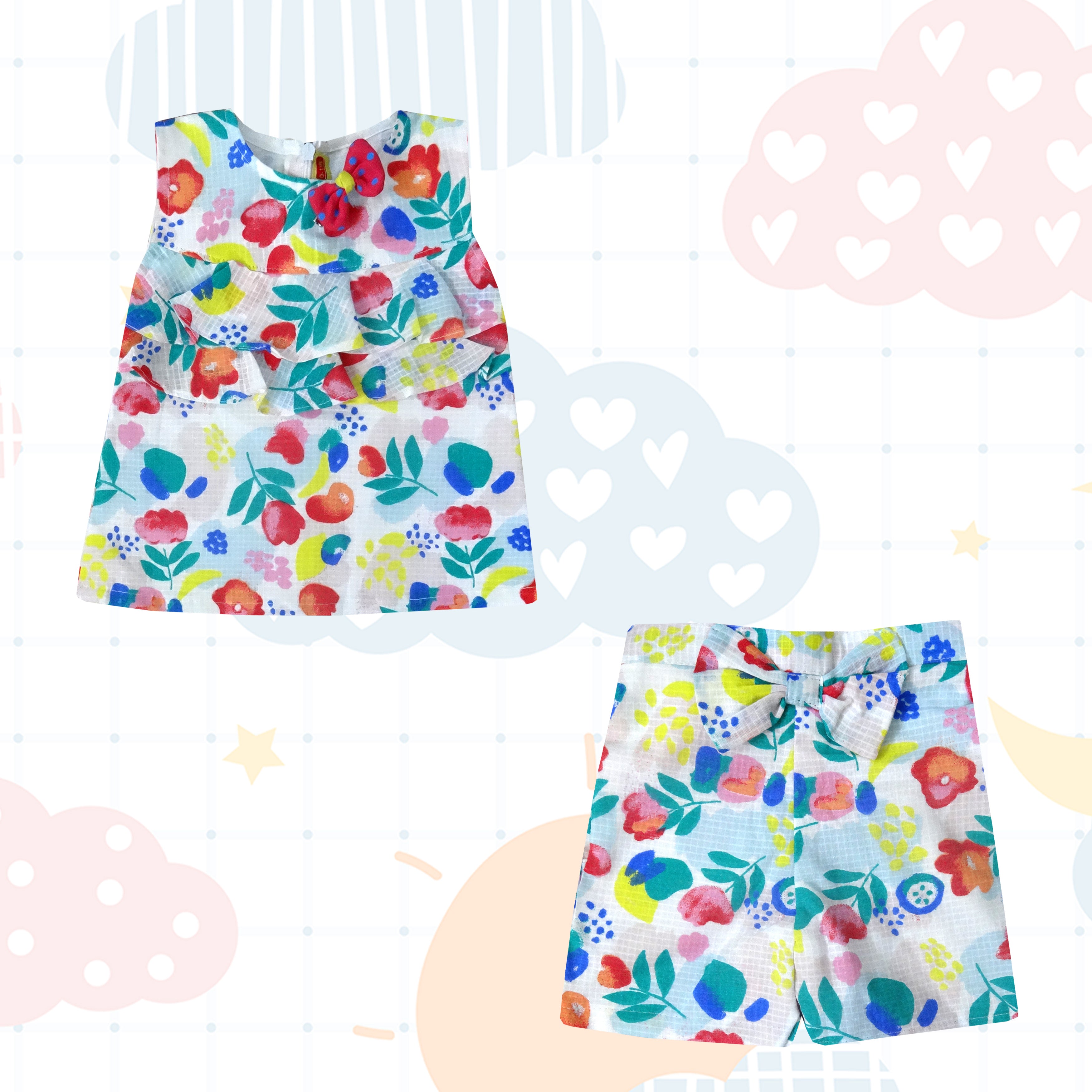 Floral chaos - Top & Pant