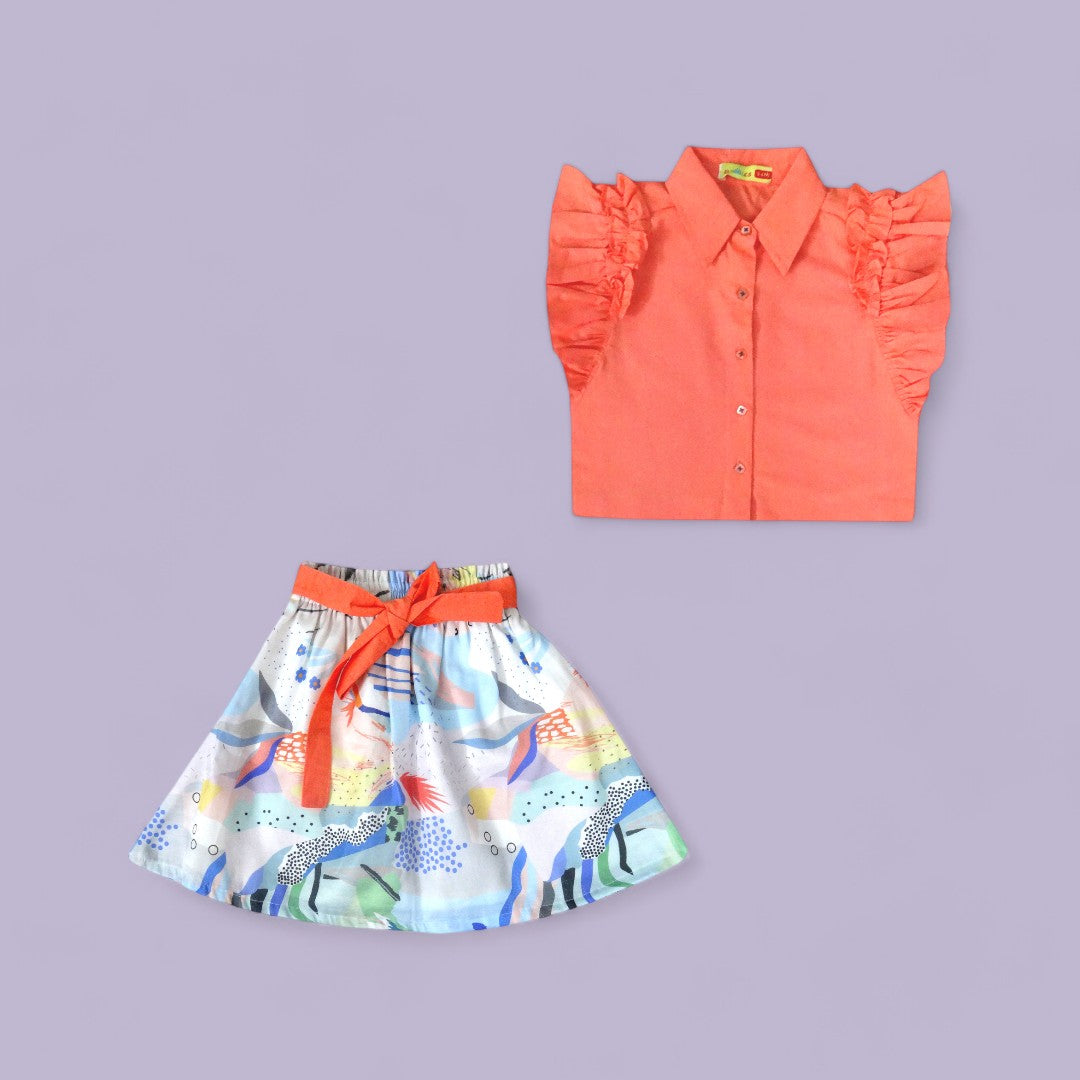 Radiant Flower Fantasy - Top & Skirt