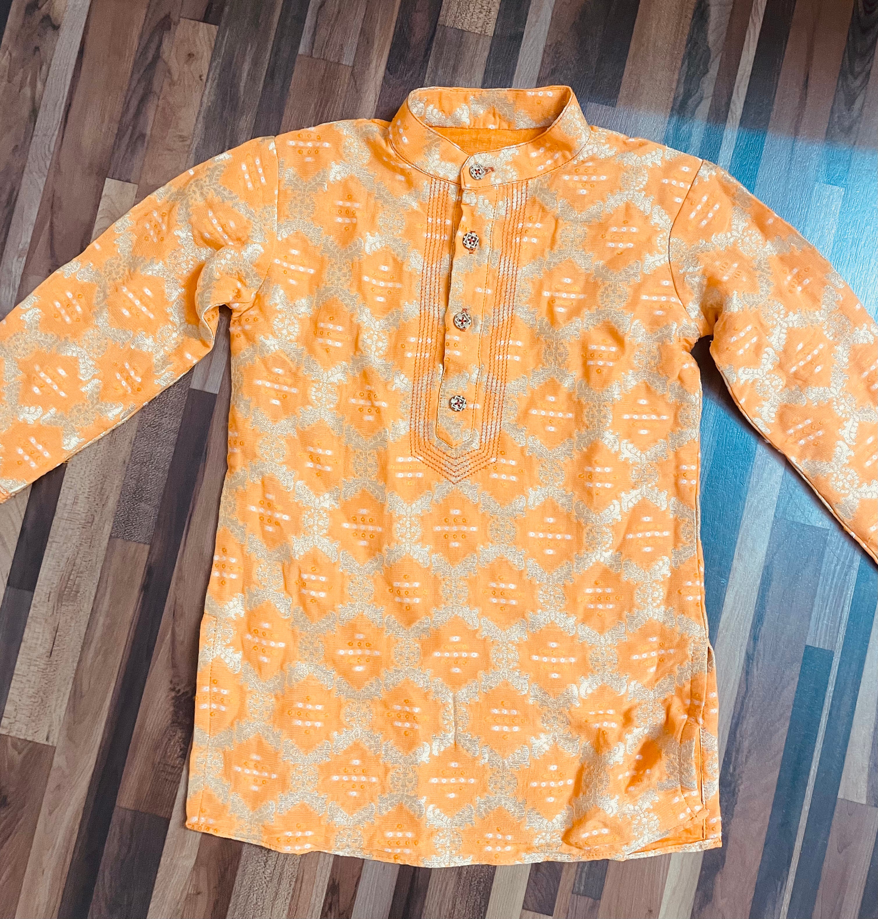 Classy Orange- Kurta (only)