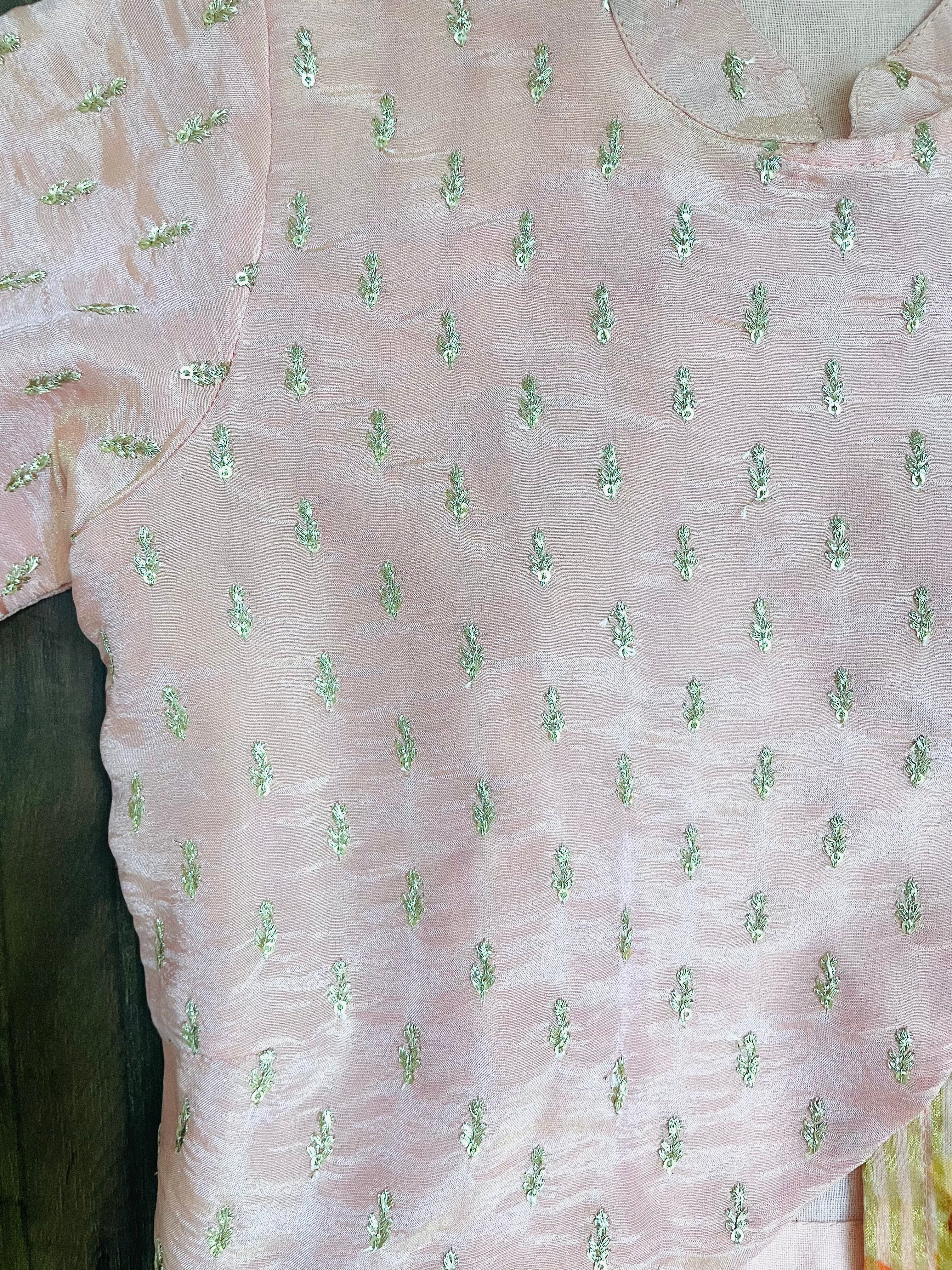 Peach bloom lehenga set