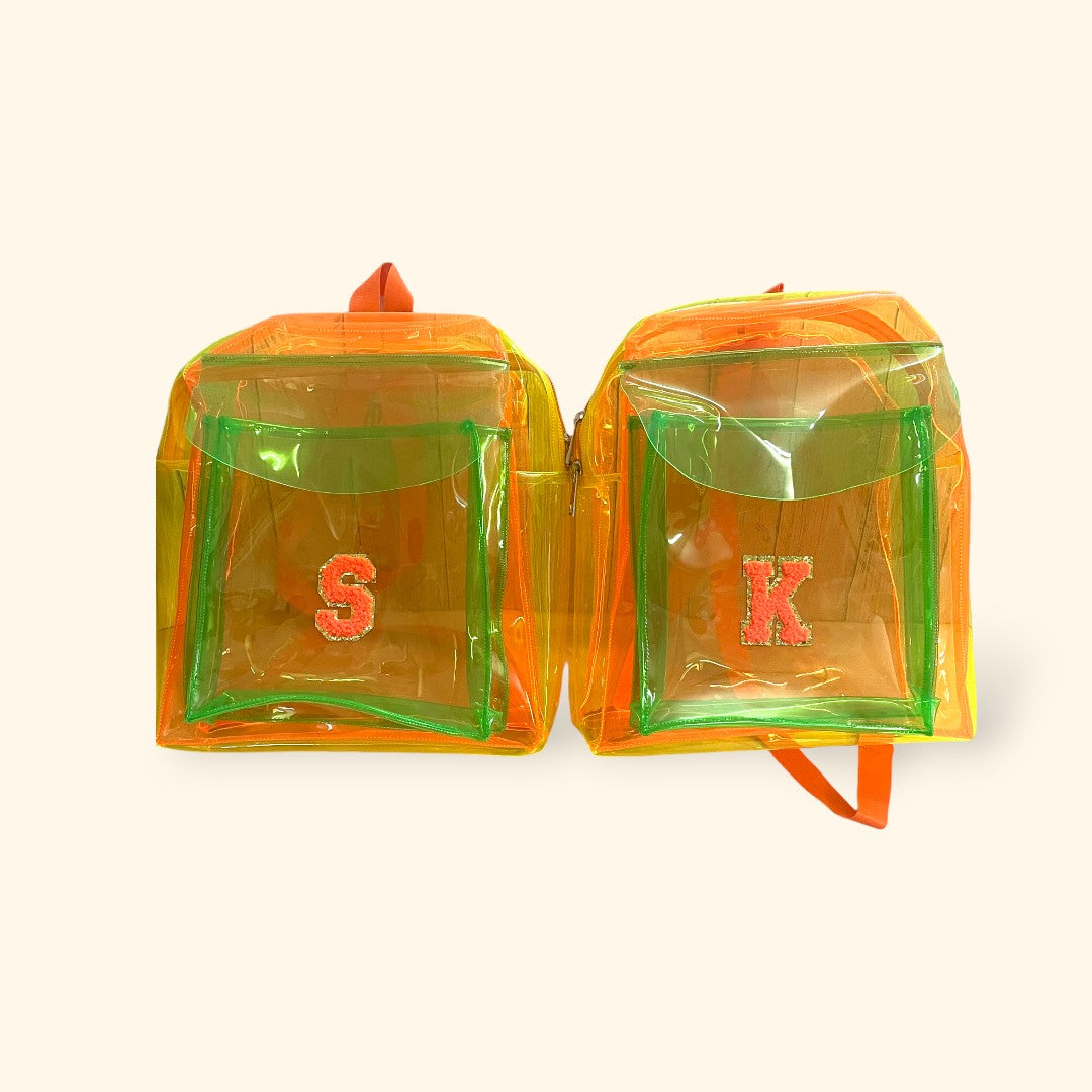Jelly Bagpacks with one initial / motif